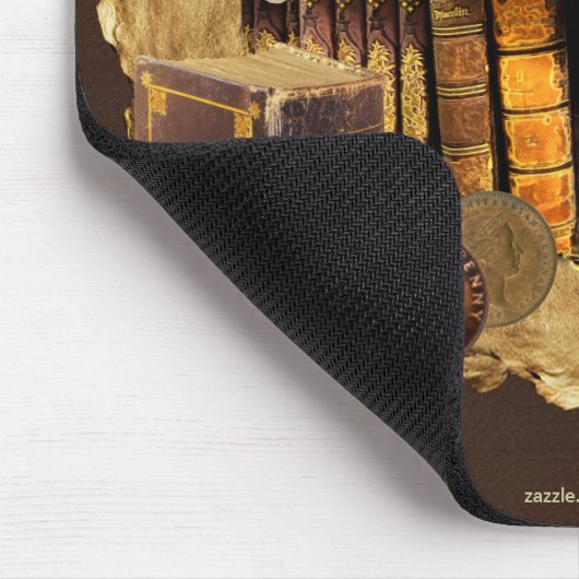 Steampunk Viktorianisch Collage Mousepad Art (Ecke)