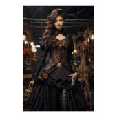 Steampunk Viktorianisch Cosplay Top Hat Gears Poster (Vorderseite)