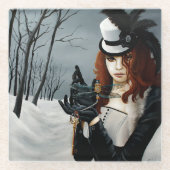 Steampunk Viktorianisch Dragonfly Glasuntersetzer (Vorderseite)