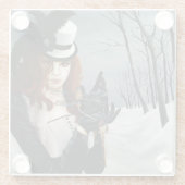 Steampunk Viktorianisch Dragonfly Glasuntersetzer (Rückseite)