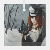 Steampunk Viktorianisch Dragonfly Ornament Aus Glas (Vorderseite)