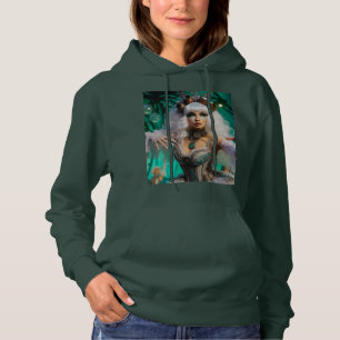 Steampunk Viktorianisch Futuristic Green Dancer Hoodie