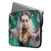 Steampunk Viktorianisch Futuristic Green Dancer Laptopschutzhülle (Vorderseite Links)