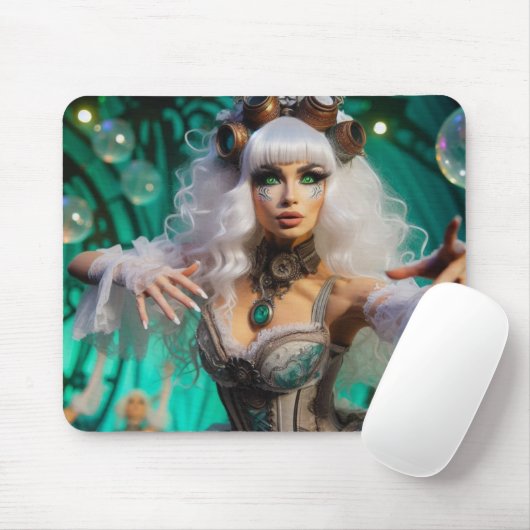 Steampunk Viktorianisch Futuristic Green Dancer Mousepad (Mit Mouse)