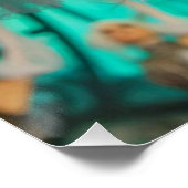 Steampunk Viktorianisch Futuristic Green Dancer Poster (Ecke)