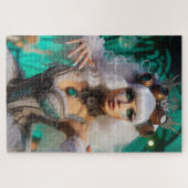 Steampunk Viktorianisch Futuristic Green Dancer Puzzle (Horizontal)