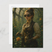 Steampunk Viktorianisch Gardener Art Postkarte (Vorne/Hinten)