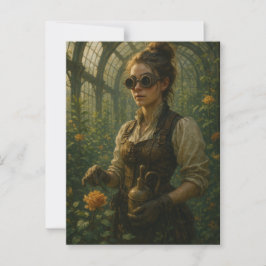 Steampunk Viktorianisch Gardener Art Postkarte