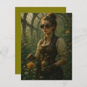 Steampunk Viktorianisch Gardener Art Postkarte (Vorne/Hinten)
