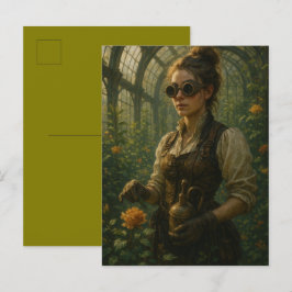 Steampunk Viktorianisch Gardener Art Postkarte