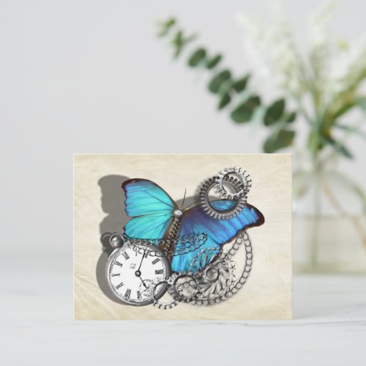 Steampunk Viktorianisch Gears Postkarte (Stehend Vorderseite)