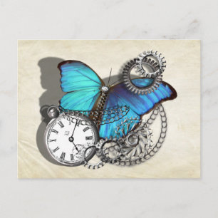 Steampunk Viktorianisch Gears Postkarte