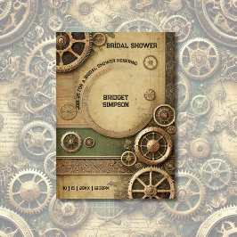 Steampunk Viktorianisch Gearwork Bridal Einladung