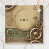 Steampunk Viktorianisch Gearwork Wedding danke Geschenkanhänger (Rückseite)