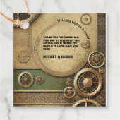 Steampunk Viktorianisch Gearwork Wedding danke Geschenkanhänger (Vorderseite)