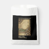 Steampunk Viktorianisch Gearwork Wedding danke Geschenktütchen (Vorderseite)