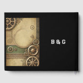 Steampunk Viktorianisch Gearwork Wedding Gästebuch (Rückseite)