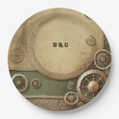 Steampunk Viktorianisch Gearwork Wedding Pappteller (Vorderseite)
