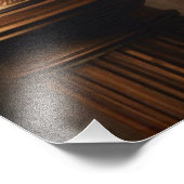 Steampunk Viktorianisch Gold Astronomin Fotodruck (Ecke)