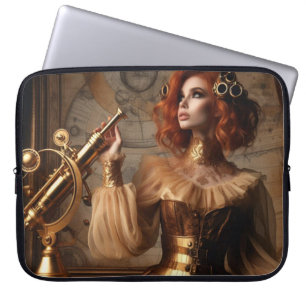 Steampunk Viktorianisch Gold Astronomin Laptopschutzhülle