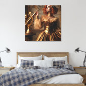 Steampunk Viktorianisch Gold Astronomin Leinwanddruck (Insitu (Schlafzimmer))