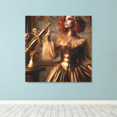 Steampunk Viktorianisch Gold Astronomin Leinwanddruck (Insitu (Holzboden))