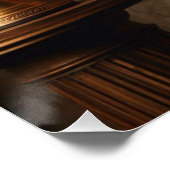 Steampunk Viktorianisch Gold Astronomin Poster (Ecke)