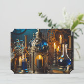 Steampunk Viktorianisch Gothic Scientists Labrador Einladung (Stehend Vorderseite)