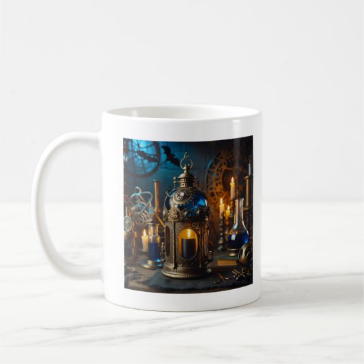 Steampunk Viktorianisch Gothic Scientists Labrador Kaffeetasse (Links)
