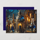 Steampunk Viktorianisch Gothic Scientists Labrador Postkarte (Vorne/Hinten)