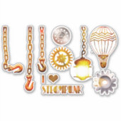 Steampunk viktorianisch gothisch aufkleber (Vorderseite)