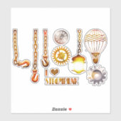 Steampunk viktorianisch gothisch aufkleber (Blatt)