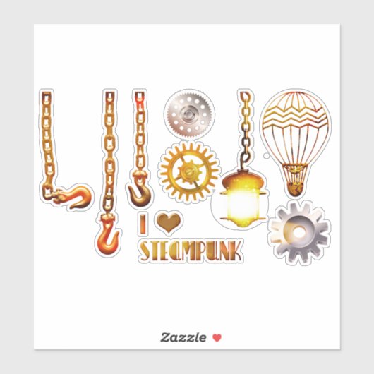 Steampunk viktorianisch gothisch aufkleber (Blatt)