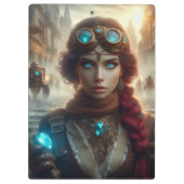 Steampunk Viktorianisch Industrial Lady Adventures Klemmbrett (Rückseite)
