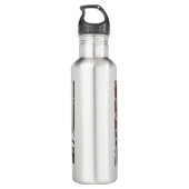 Steampunk Viktorianisch Industrial Winter Ice Quee Edelstahlflasche (Rückseite)