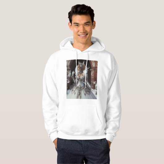 Steampunk Viktorianisch Industrial Winter Ice Quee Hoodie (Vorne ganz)