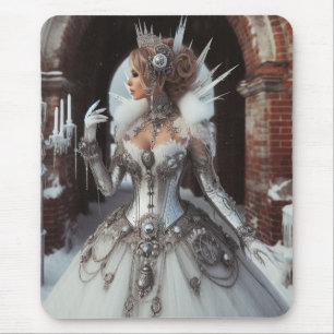 Steampunk Viktorianisch Industrial Winter Ice Quee Mousepad