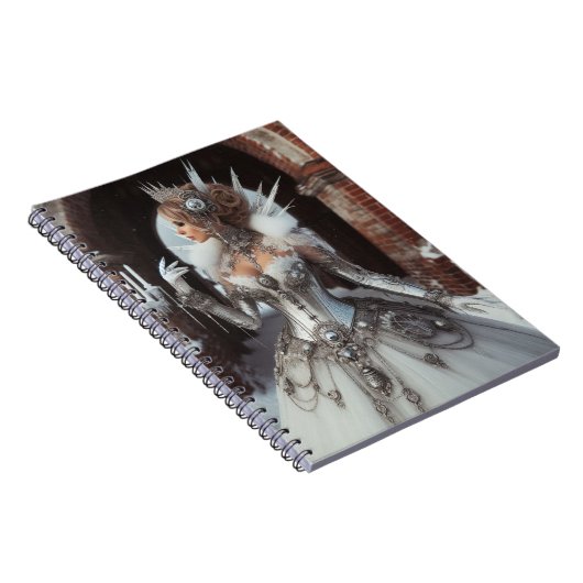 Steampunk Viktorianisch Industrial Winter Ice Quee Notizblock (Rechte Seite)