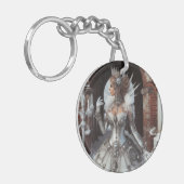 Steampunk Viktorianisch Industrial Winter Ice Quee Schlüsselanhänger (Vorderseite links)