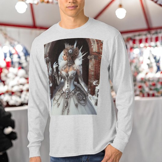 Steampunk Viktorianisch Industrial Winter Ice Quee T-Shirt