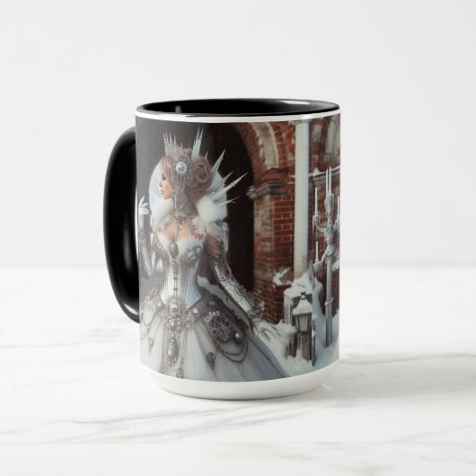 Steampunk Viktorianisch Industrial Winter Ice Quee Tasse (Vorderseite Links)
