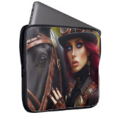 Steampunk Viktorianisch Lady Dark Rider Laptopschutzhülle (Vorne Rechts)