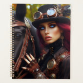 Steampunk Viktorianisch Lady Dark Rider Planer (Vorderseite)