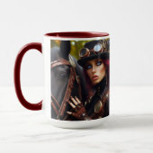 Steampunk Viktorianisch Lady Dark Rider Tasse (Links)