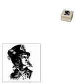Steampunk Viktorianisch Man Top Hat Illustration R Gummistempel (Stempel)