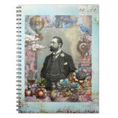 Steampunk Viktorianisch Man und sein Traum. Notizblock (Vorderseite)