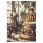 Steampunk Viktorianisch Music Snow Globe Performer Klemmbrett (Rückseite)