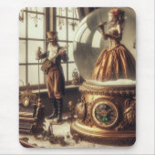Steampunk Viktorianisch Music Snow Globe Performer Mousepad (Vorne)