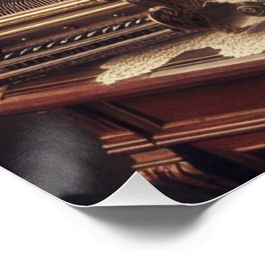 Steampunk Viktorianisch Music Snow Globe Performer Poster (Ecke)