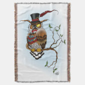 Steampunk Viktorianisch Owl Decke (Vorderseite Vertikal)